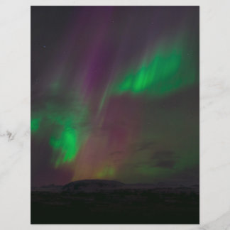Aurora Borealis Nordlichter Bäume Naturlandschafte