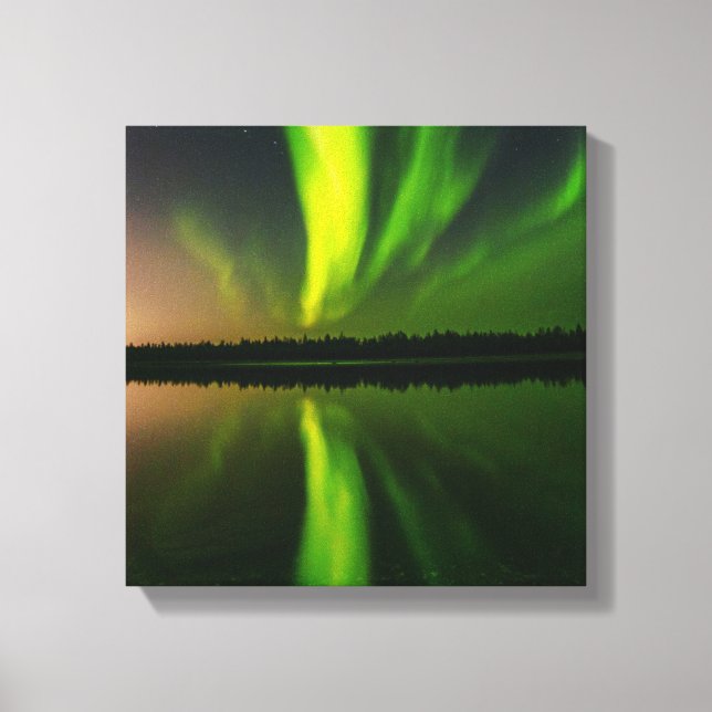 Aurora Borealis Nordlichter Norwegen Leinwanddruck (Vorderseite)