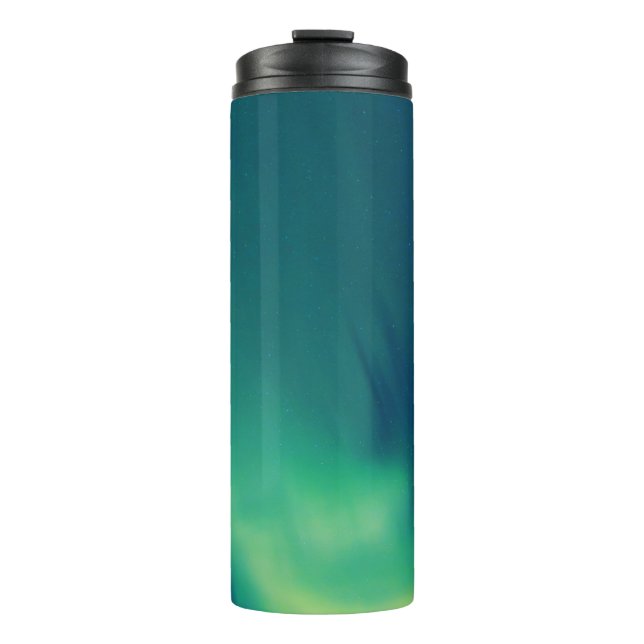 Aurora Borealis Nordlichter Norwegen Thermosbecher (Vorderseite)