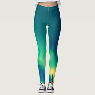 Aurora Borealis Nordlichter Wintersterne Himmel L Leggings