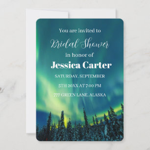 Aurora Borealis Northern Lights Brautparty Einladung