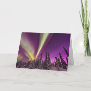 Aurora Borealis Northern Lights Fairbanks Alaska Karte