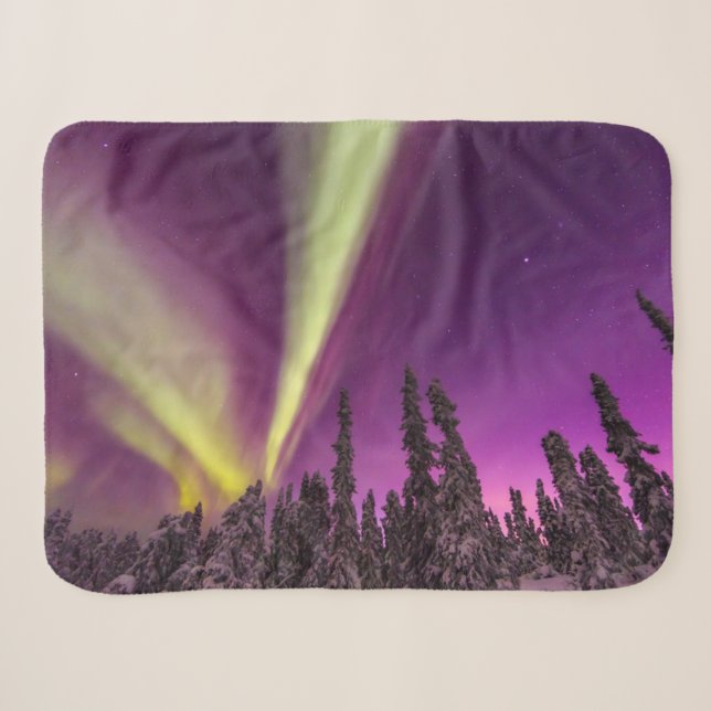 Aurora Borealis Northern Lights Fairbanks Alaska Sherpadecke (Vorderseite (Horizontal))