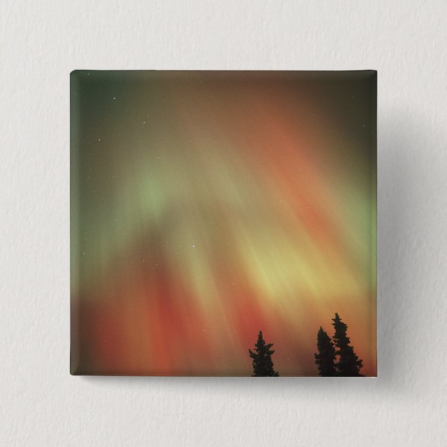 Aurora Borealis, Northern Lights, Fairbanks Button (Vorderseite)