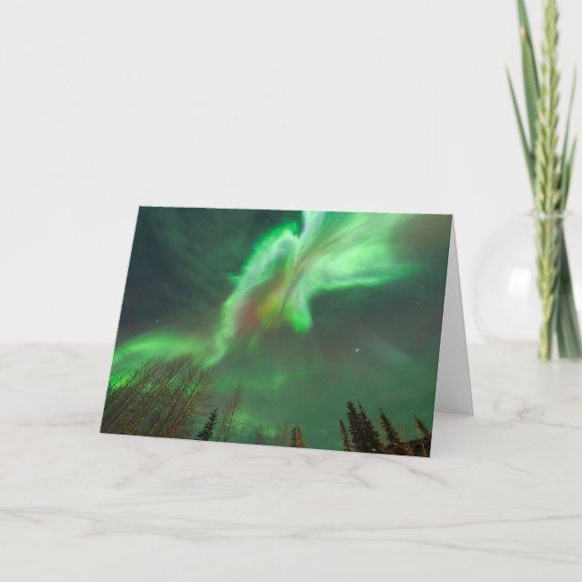 Aurora Borealis Northern Lights | Fairbanks Karte (Vorderseite)