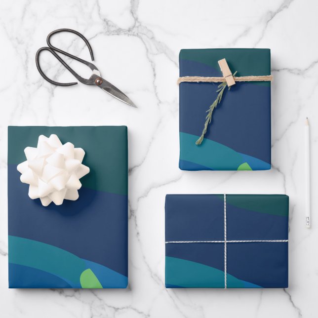 Aurora Borealis Northern Lights Geschenkpapier Set (Vorderseite)