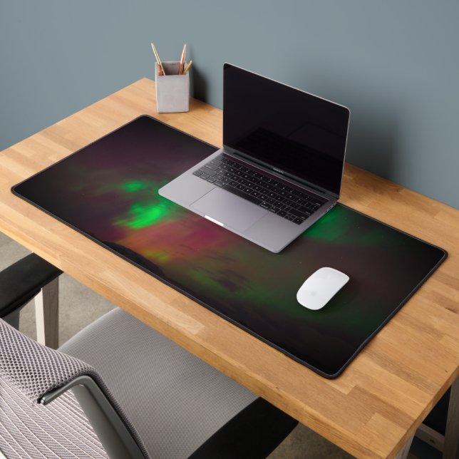Aurora Borealis Northern Lights Sky Winter Schreibtischunterlage (Büro 2)