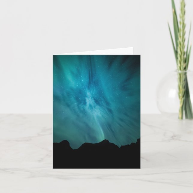 Aurora Borealis Norwegen Karte (Vorderseite)
