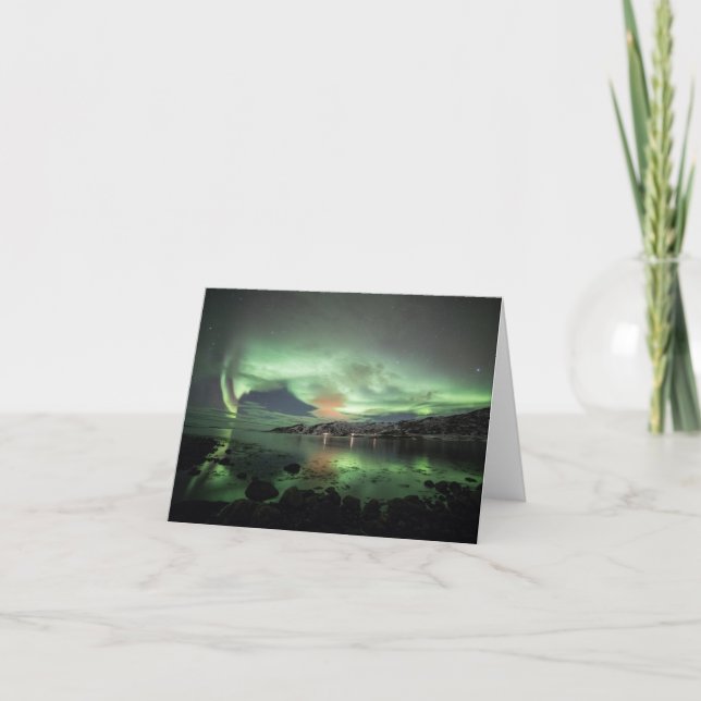 Aurora Borealis Norwegen Karte (Vorderseite)