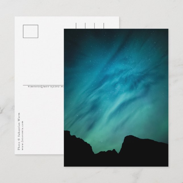Aurora Borealis Norwegen Postkarte (Vorne/Hinten)