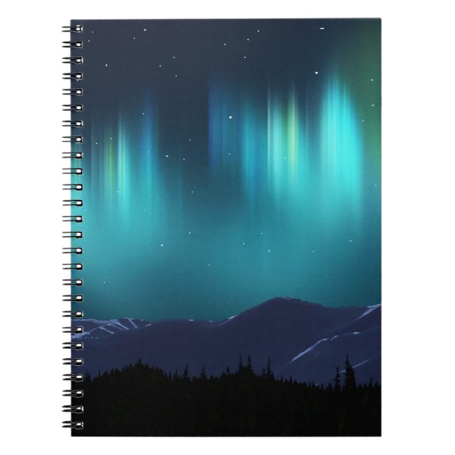 Aurora Borealis Notizblock (Vorderseite)