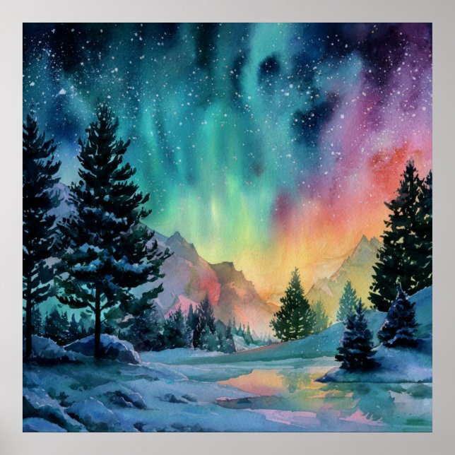 Aurora Borealis Poster (Vorne)