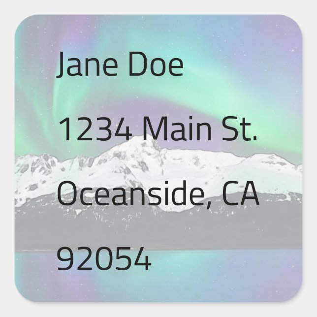 Aurora Borealis - Stickers Enveloppe (Devant)