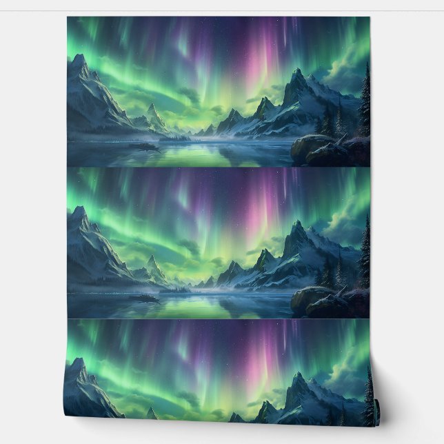 Aurora Borealis Tapete (Abrollen)