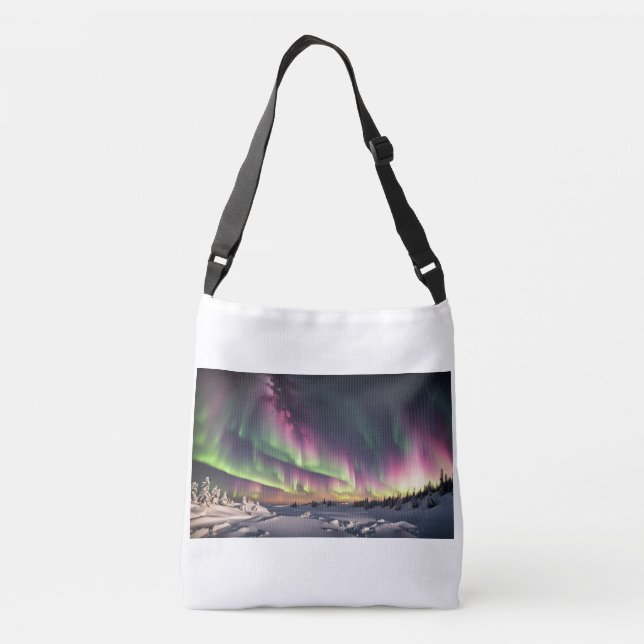 Aurora-Borealis Tragetaschen Mit Langen Trägern (Rückseite)