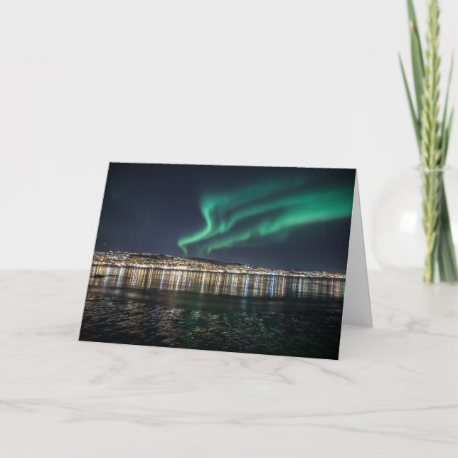 Aurora Borealis Tromso Karte (Vorderseite)