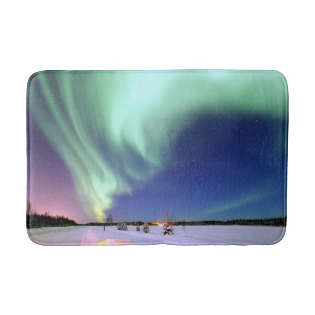 Aurora Borealis über Alaska Badematte (Vorderseite)