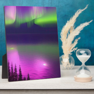 Aurora Borealis über Wasser Fotoplatte