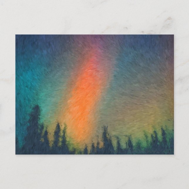 Aurora Borealis Van Gogh Postkarte (Vorderseite)