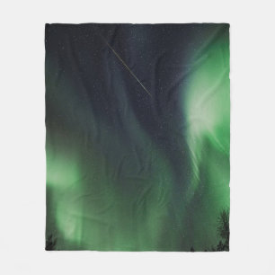 AURORA BOREALIS WÄHREND DER NACHT FLEECEDECKE