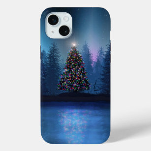 Aurora Borealis Weihnachten iPhone 15 Mini Hülle