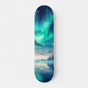 aurora borealis/Weihnachten/Winter Skateboard