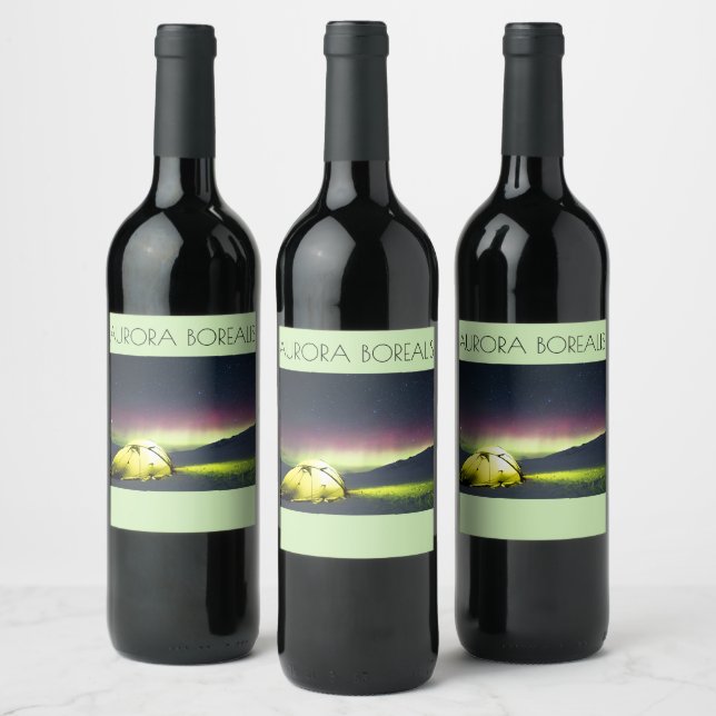 Aurora Borealis Wine Labels Weinetikett (Flaschen)