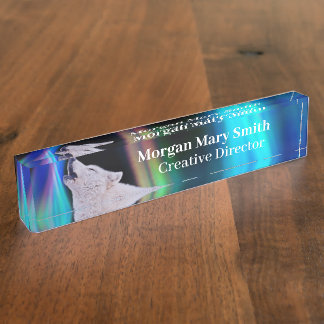 Aurora Borealis Wolf Song | Plaque signalétique du