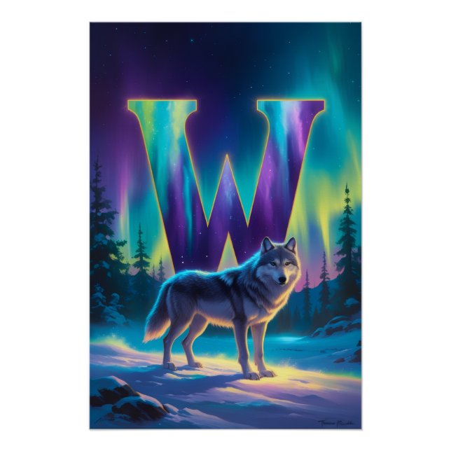 Aurora Brief W Poster | Kunst der Nordlichter (Vorderseite)