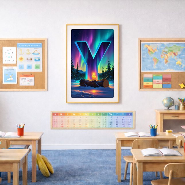 Aurora Buchstabe Y Poster | Kunst der Nordlichter (Von Creator hochgeladen)