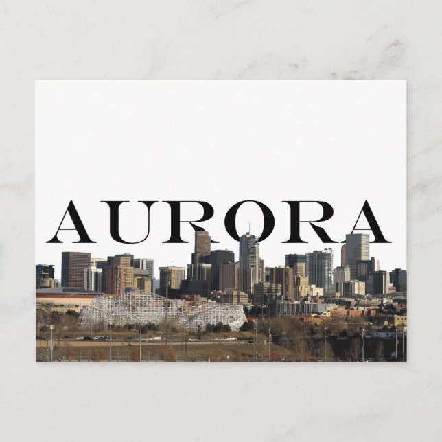 Aurora CO Skyline mit Aurora in der Sky Postcard Postkarte (Vorderseite)