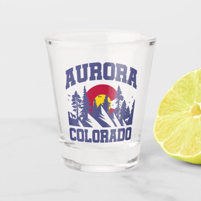 Aurora, Colorado Schnapsglas (Vorderseite)