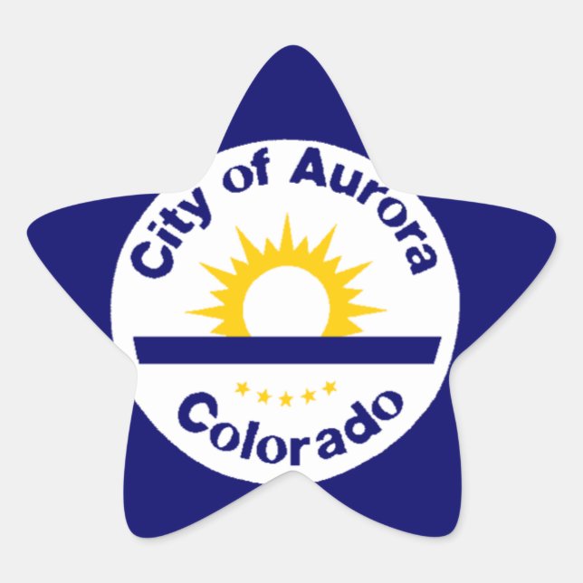 Aurora, Colorado Stern-Aufkleber (Vorderseite)