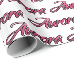 Aurora faded pink personalisiertes Geschenkpapier