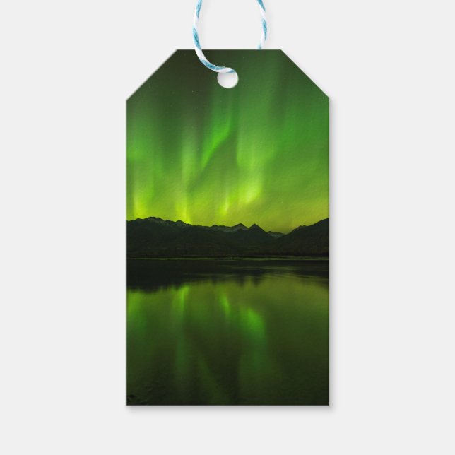 Aurora-Flickwerk Geschenkanhänger (Vorderseite)
