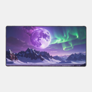 Aurora-Gipfel – Fantasy-Drachen-Nachthimmel-Schrei Schreibtischunterlage