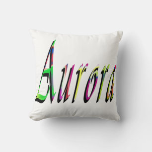 Aurora Girls Name Logo, Kissen