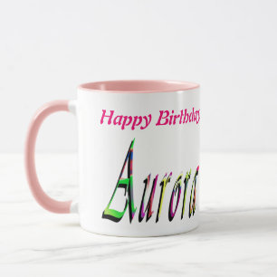 Aurora Girls Name Logo, Tasse