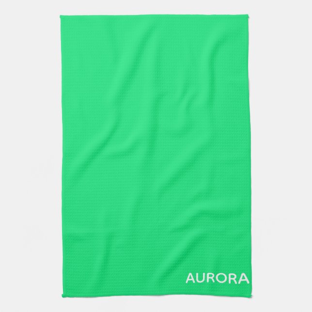 Aurora green color name geschirrtuch (Vertikal)