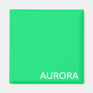 Aurora green color name magnet