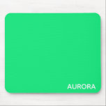 Aurora green color name mousepad<br><div class="desc">Aurora green color name</div>
