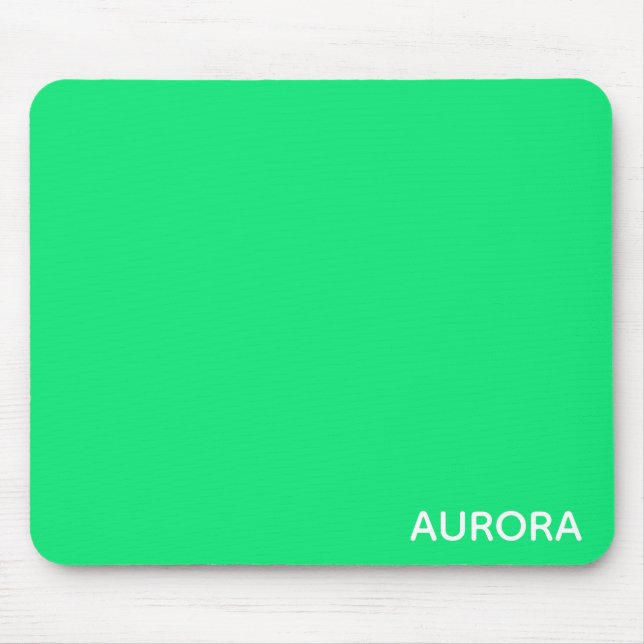 Aurora green color name mousepad (Vorne)