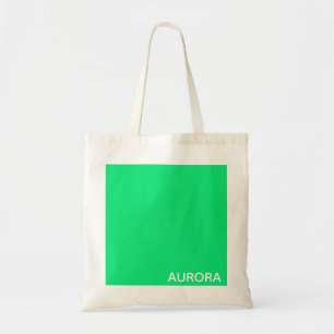 Aurora green color name tragetasche