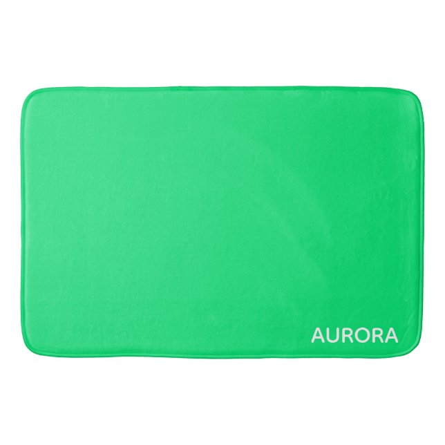 Aurora-Grün-Farbname Badematte (Vorderseite)