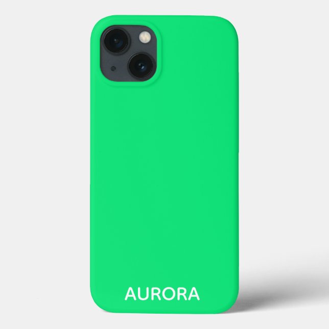 Aurora grüner Farbname Case-Mate iPhone Fall Hülle (Rückseite)