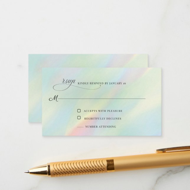 Aurora Holographic UAWG Enclosure Card Begleitkarte (Vorderseite/Rückseite Beispiel)