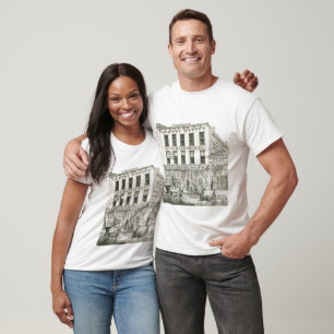 Aurora Illinois Aurora Beacon News 1871 Stone Lith T-Shirt