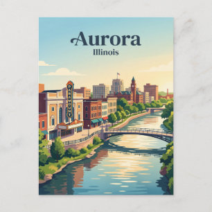 Aurora, Illinois Postkarte