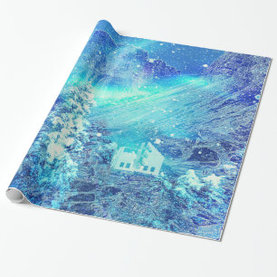 Aurora in Tälern fantastisches Weihnachten Geschenkpapier