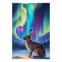 Aurora Letter J Poster | Nordlichter Kunstprint